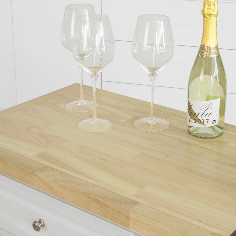 SoBuy FKW84-WN Desserte sur roulettes Meuble de Cuisine de Service Roulant avec Plans de Travail Rabattable, Grande Armoire de Rangement