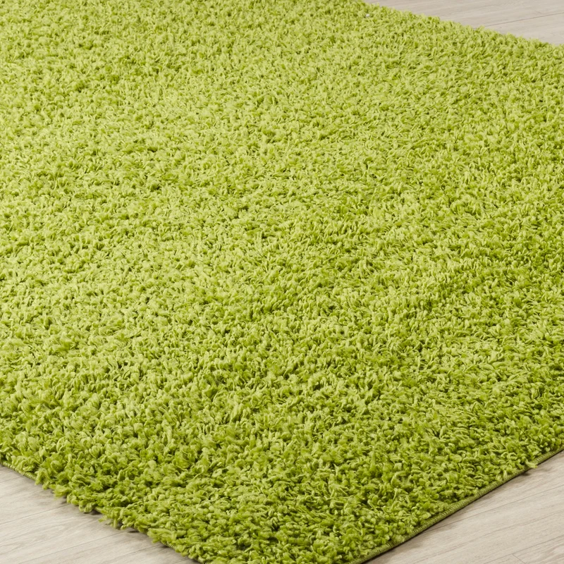 Tapis Shaggy Moderne Vert Boracay