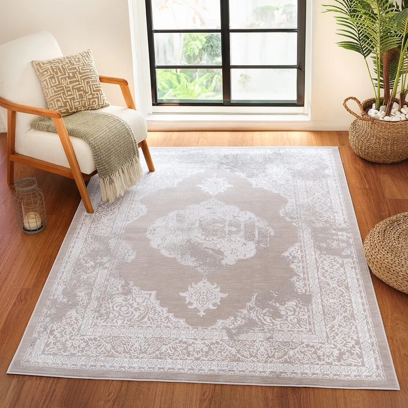 Tapis Vintage Oriental Beige/Gris Carmel