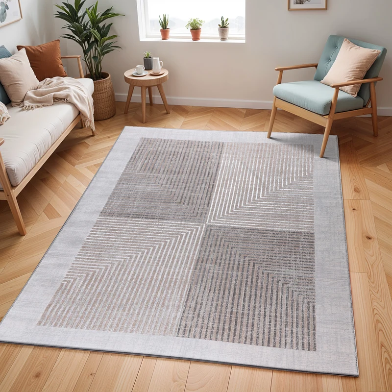 Tapis Scandinave Bohème Gris/Beige Charlestown