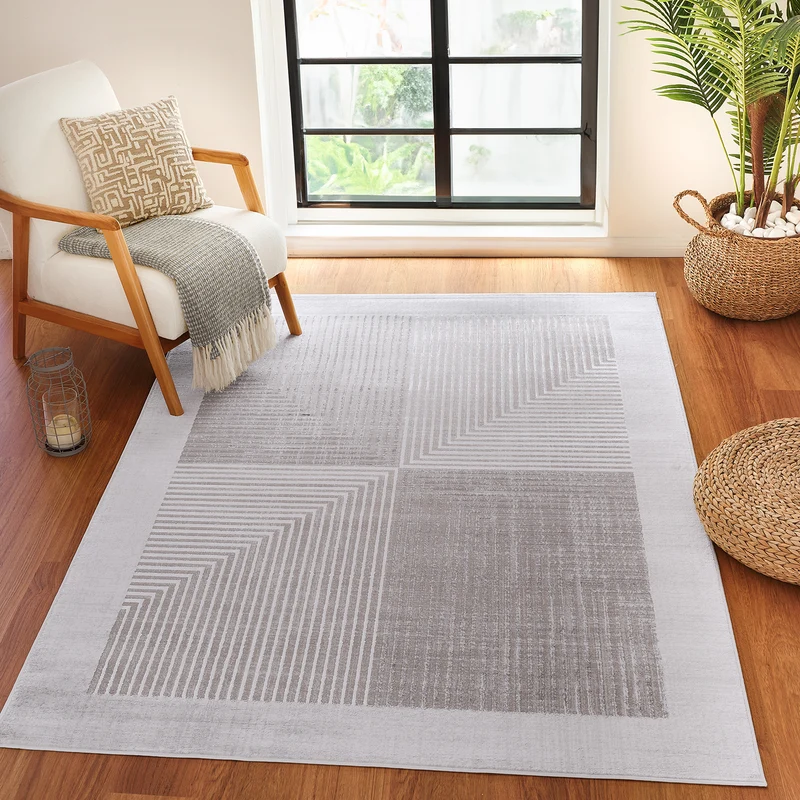 Tapis Scandinave Bohème Gris/Beige Charlestown