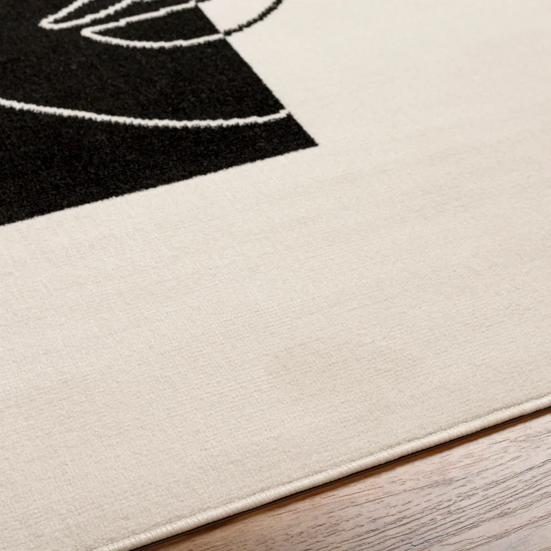 Tapis Scandinave Bohème Blanc/Noir Cobo