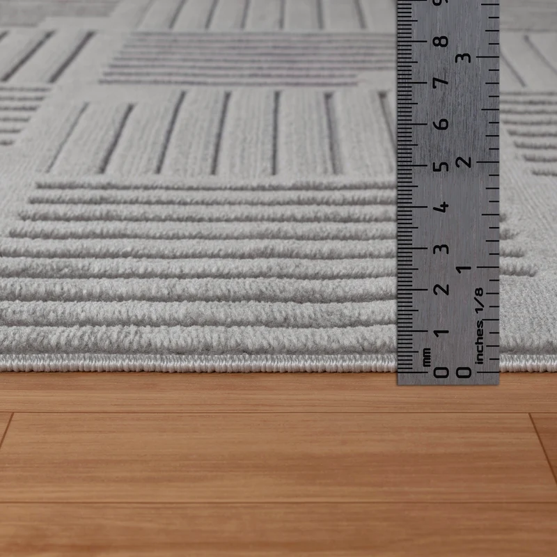 Tapis d'Intérieur/Extérieur Scandinave Moderne Gris Curico