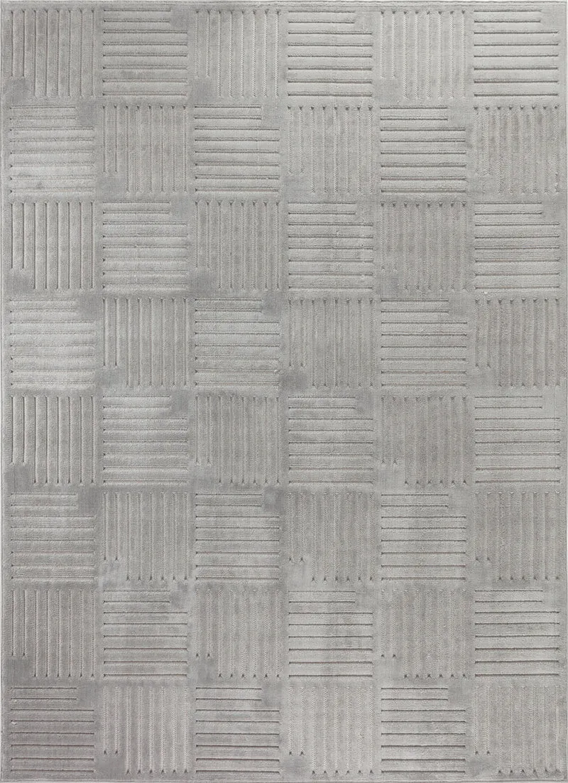 Tapis d'Intérieur/Extérieur Scandinave Moderne Gris Curico