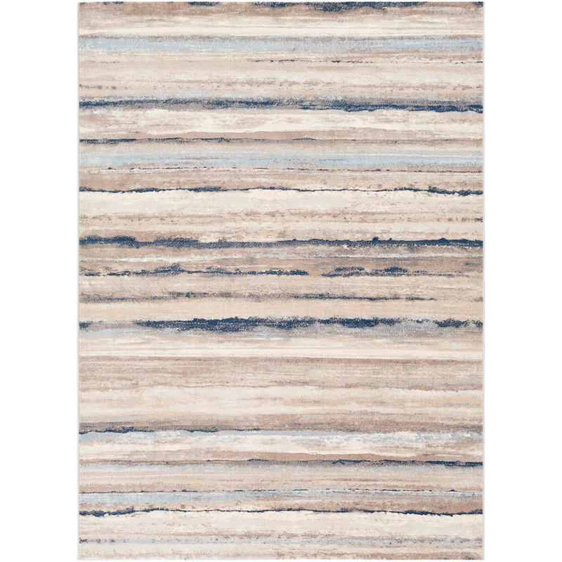 Tapis Scandinave Moderne Blanc/Gris/Bleu Dusel