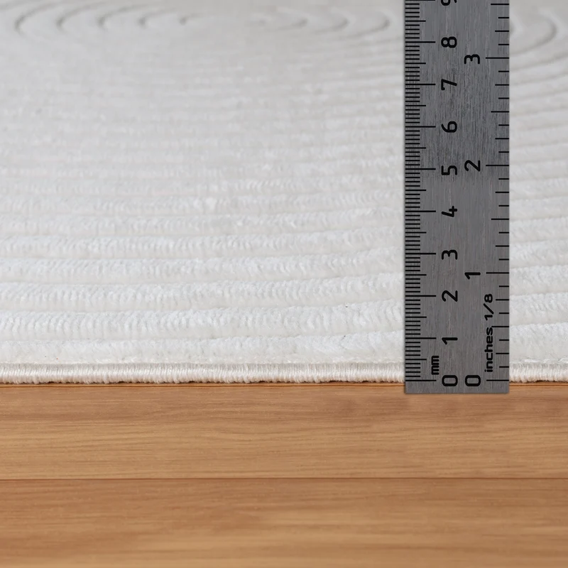 Tapis d'Intérieur/Extérieur Scandinave Moderne Blanc Kaysa