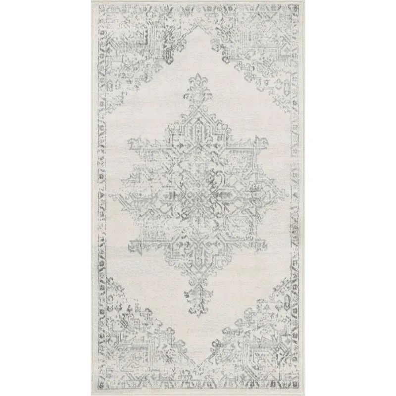 Tapis Vintage Oriental Blanc/Gris Kota