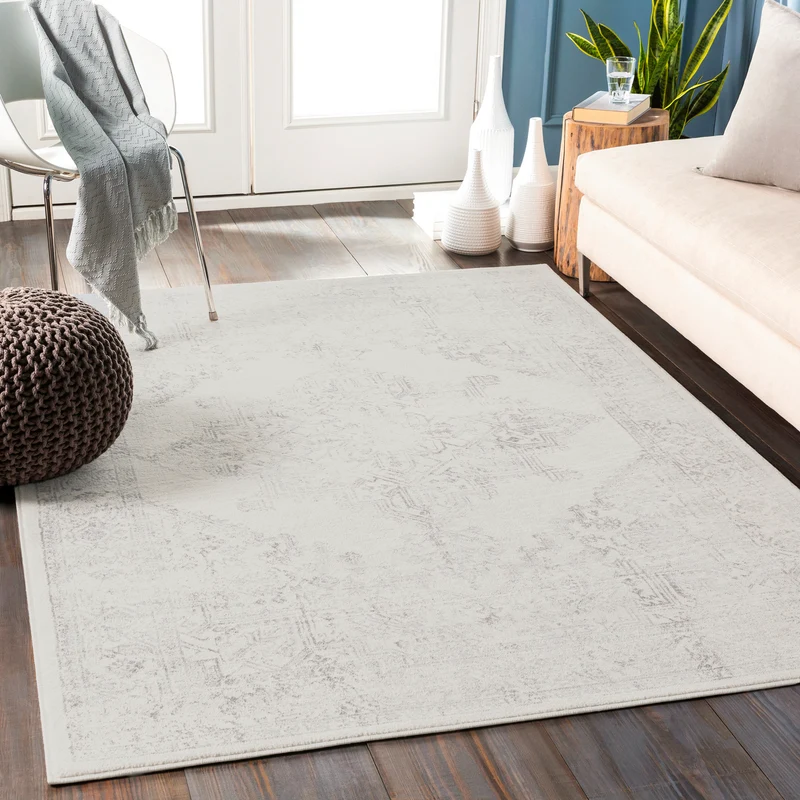 Tapis Vintage Oriental Blanc/Gris Kota