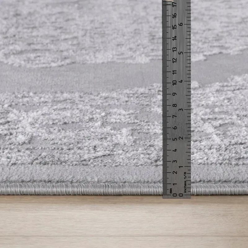 Tapis Vintage Oriental Blanc/Gris Lockport