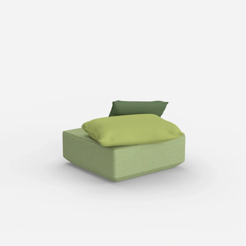 Quadratischer Sitzpouf