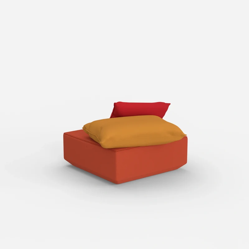 Quadratischer Sitzpouf