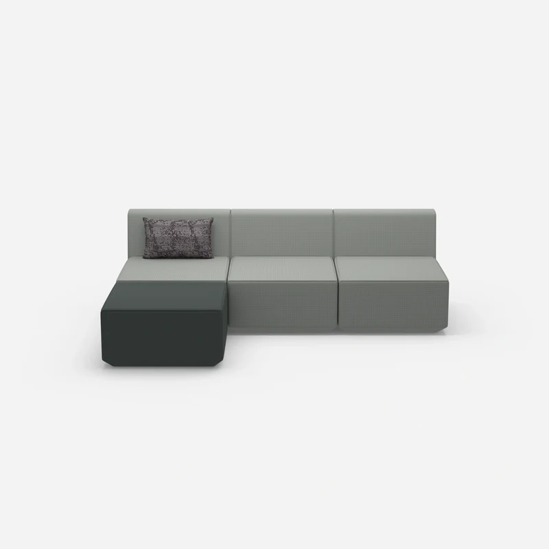 Graues Sofa 3 Sitzer