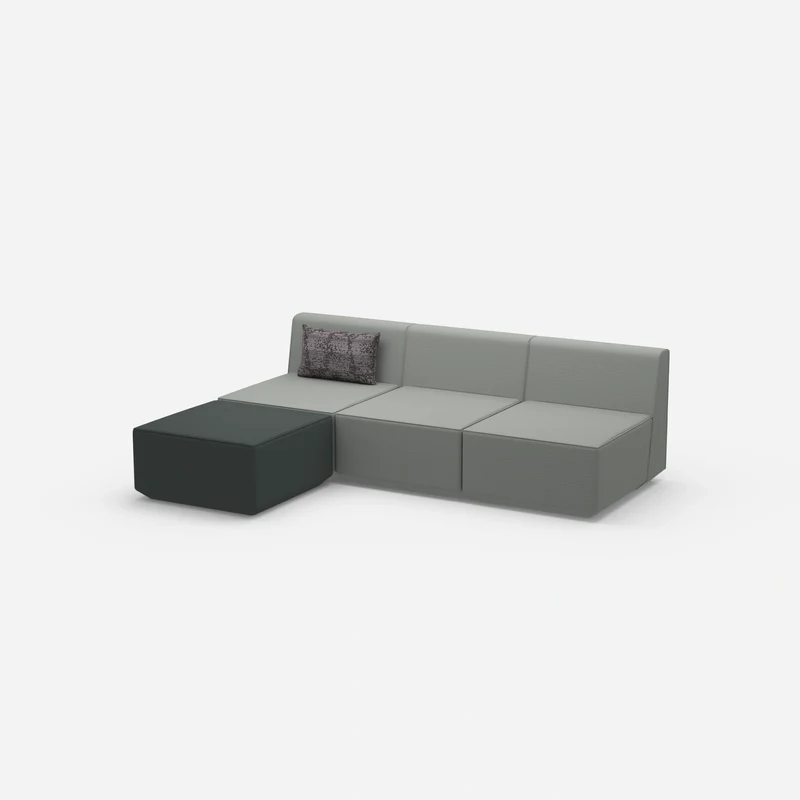 Graues Sofa 3 Sitzer