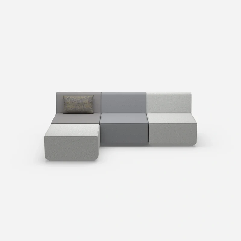 Graues Sofa 3 Sitzer