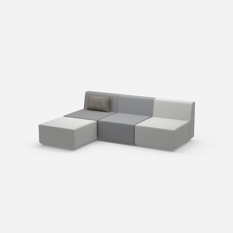 Graues Sofa 3 Sitzer