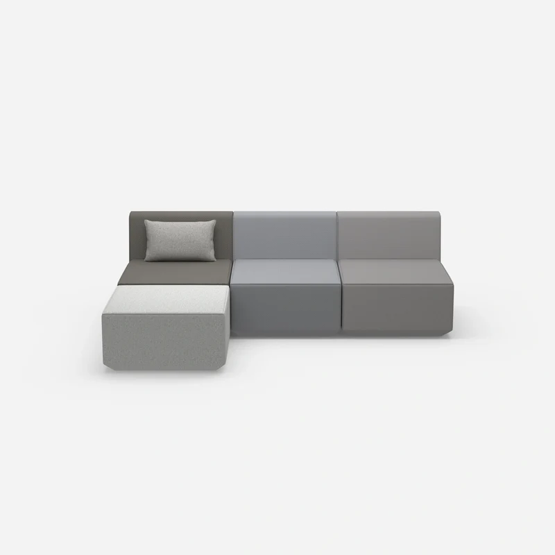 Graues Sofa 3 Sitzer