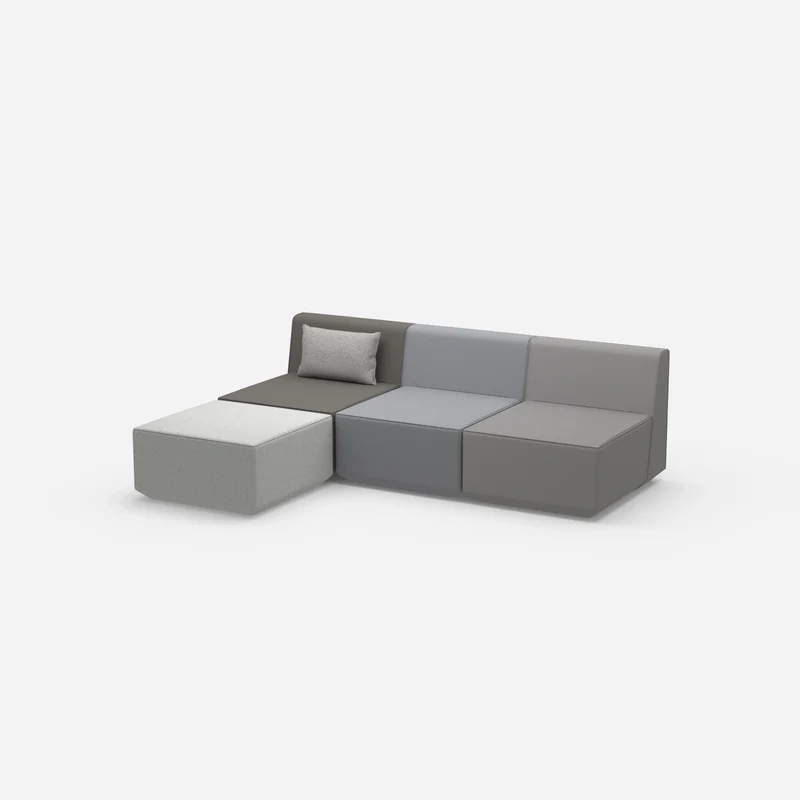 Graues Sofa 3 Sitzer
