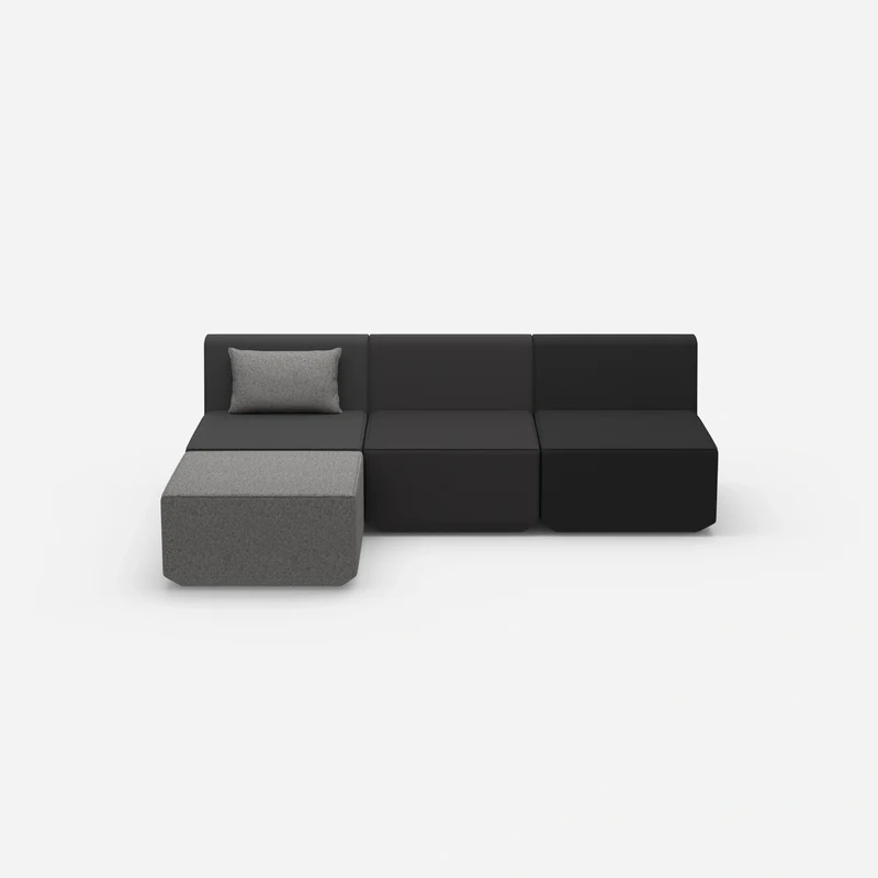 Graues Sofa 3 Sitzer