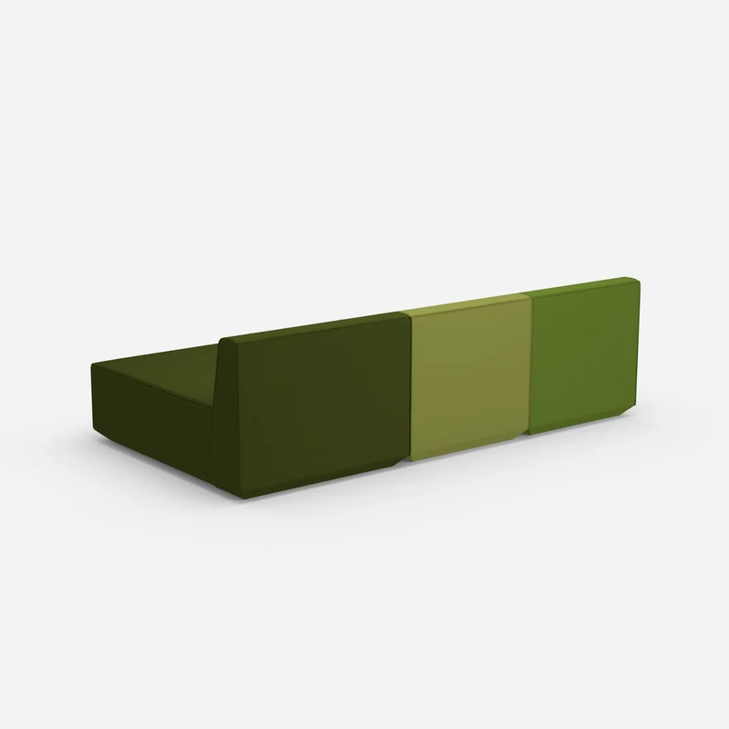 Sofa mit Recamiere für 3 Personen