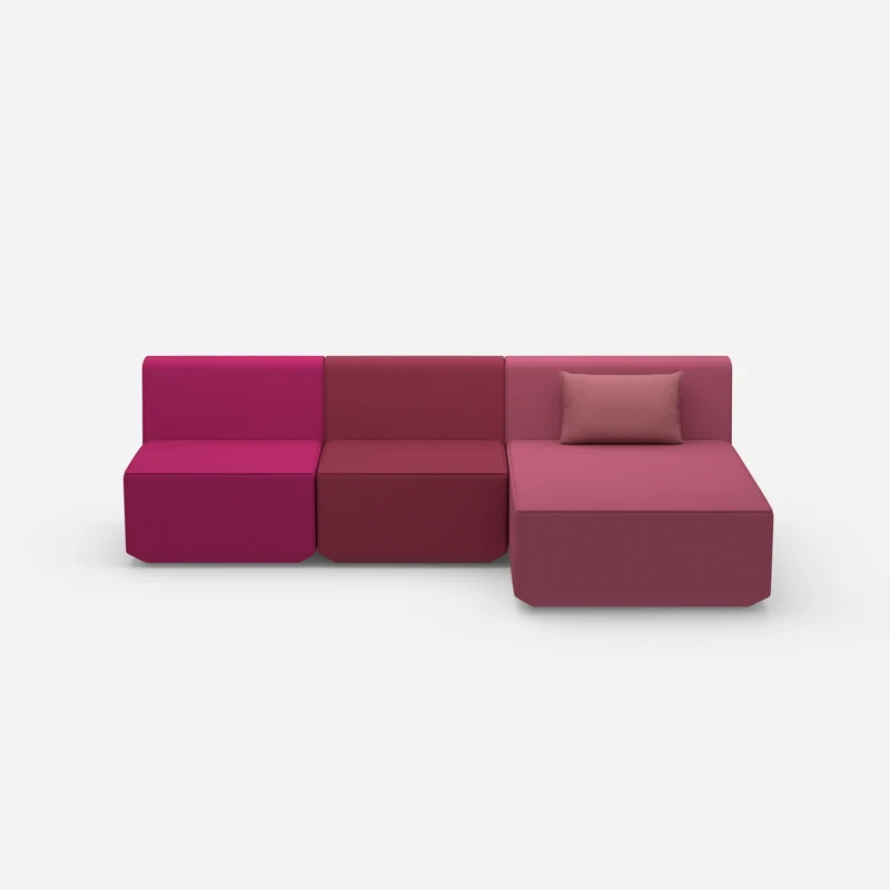 Sofa mit Recamiere für 3 Personen