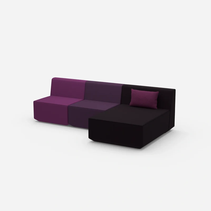 Sofa mit Recamiere für 3 Personen