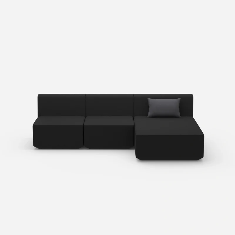 Sofa mit Recamiere für 3 Personen