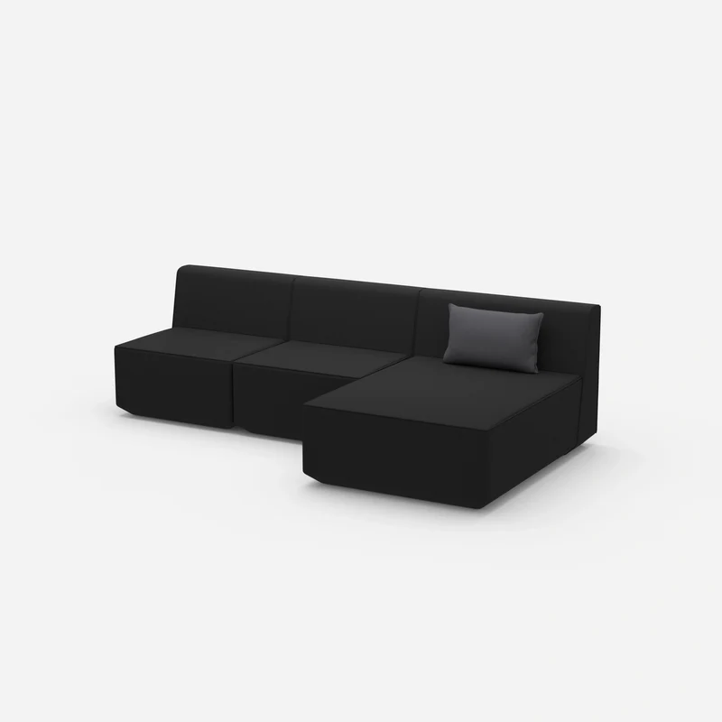 Sofa mit Recamiere für 3 Personen