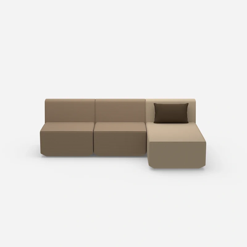 3er Sofa mit Recamiere