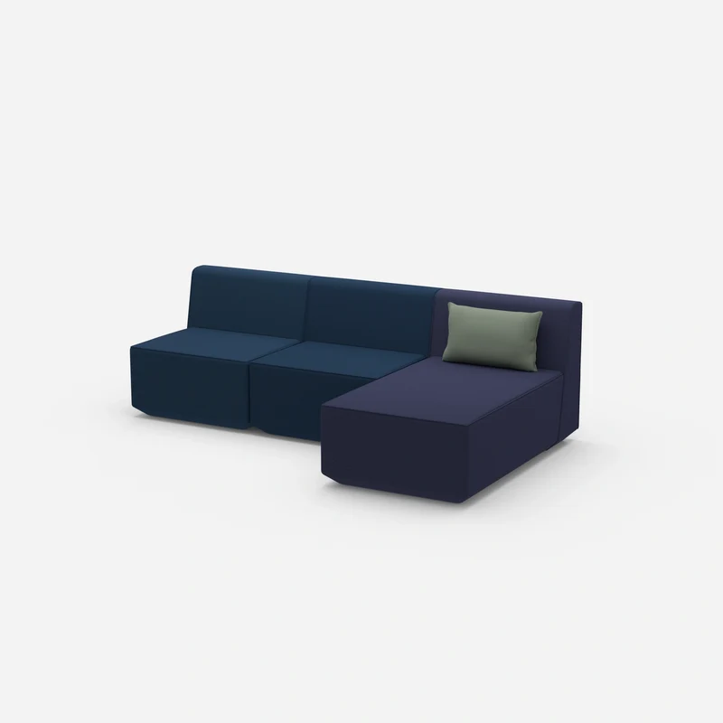 3er Sofa mit Recamiere