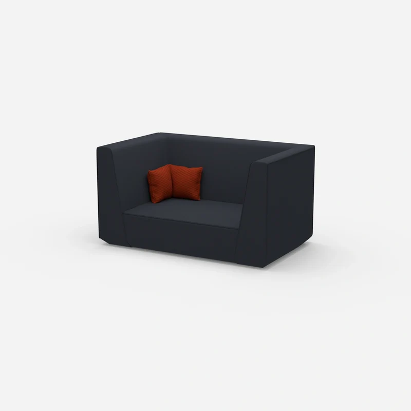 Modernes Zweisitzer Sofa mit hohem Rücken