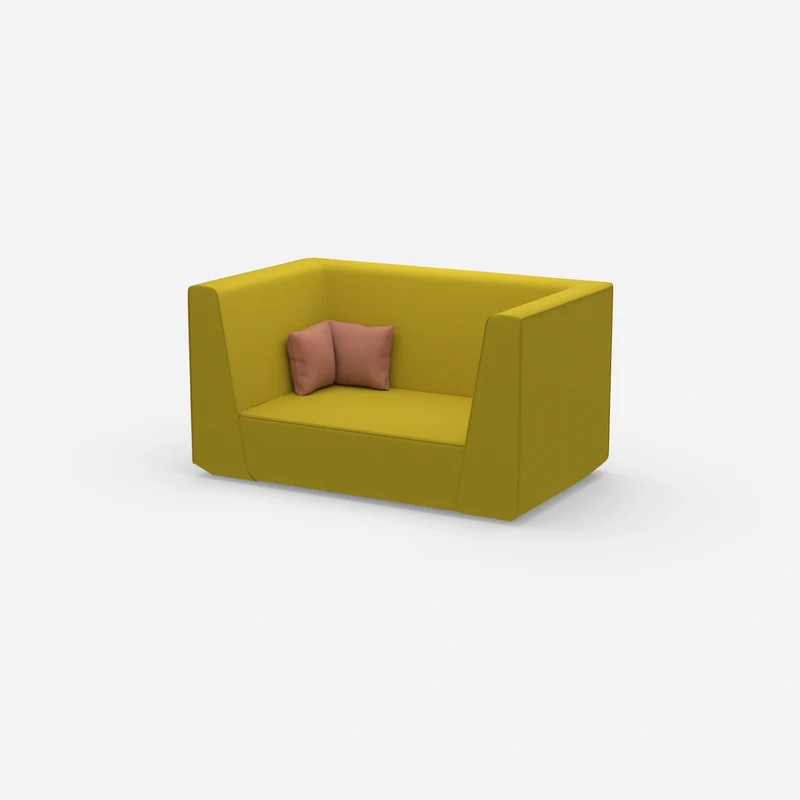 Modernes Zweisitzer Sofa mit hohem Rücken