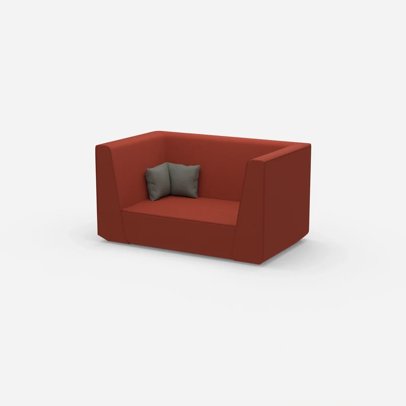 Modernes Zweisitzer Sofa mit hohem Rücken