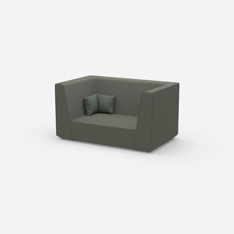 Modernes Zweisitzer Sofa mit hohem Rücken