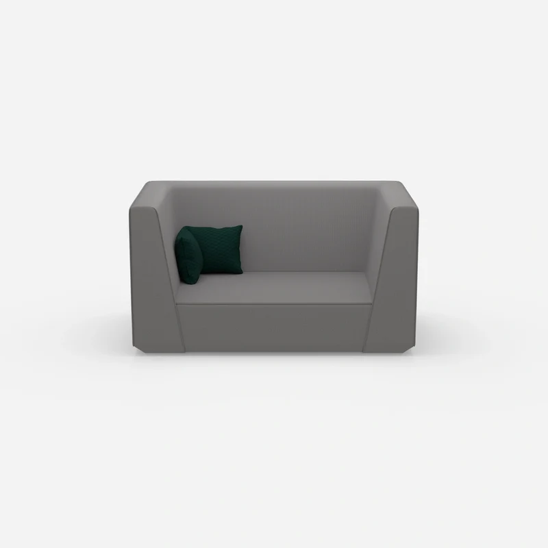Modernes Zweisitzer Sofa mit hohem Rücken