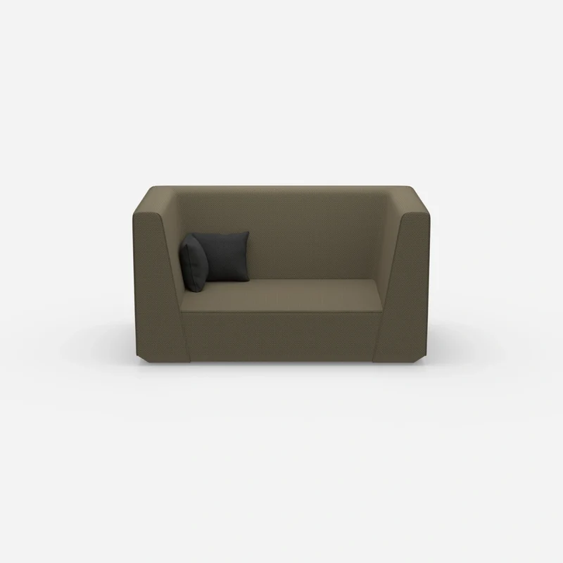 Modernes Zweisitzer Sofa mit hohem Rücken