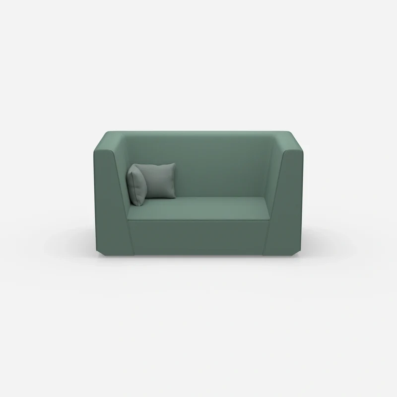 Modernes Zweisitzer Sofa mit hohem Rücken