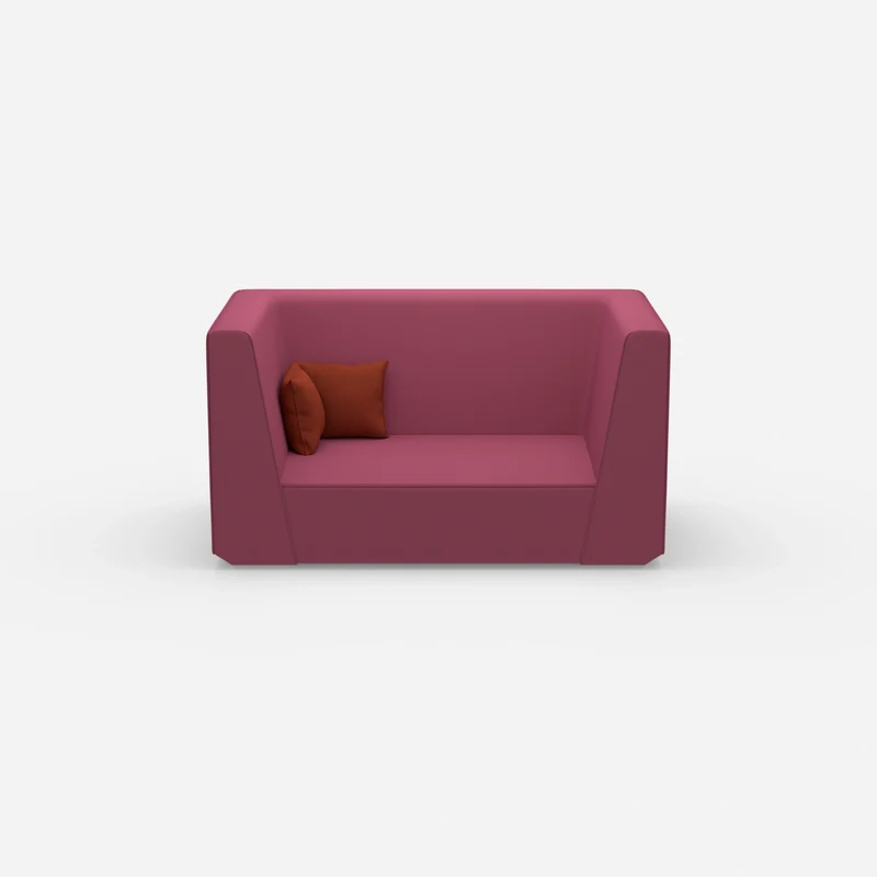 Modernes Zweisitzer Sofa mit hohem Rücken