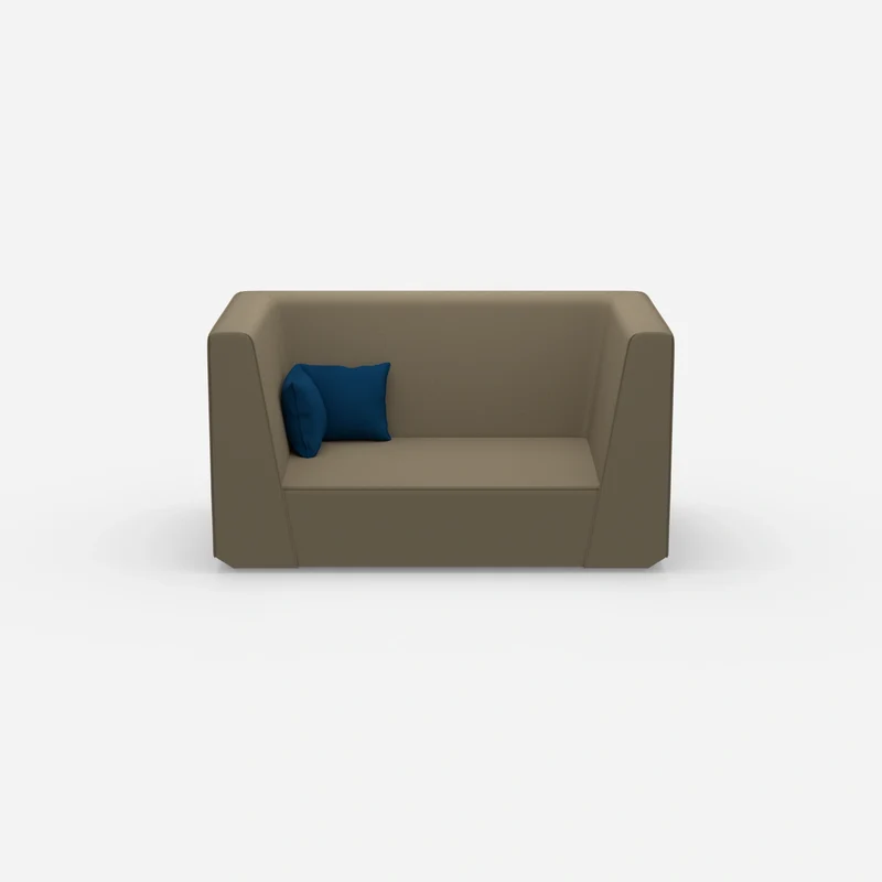 Modernes Zweisitzer Sofa mit hohem Rücken