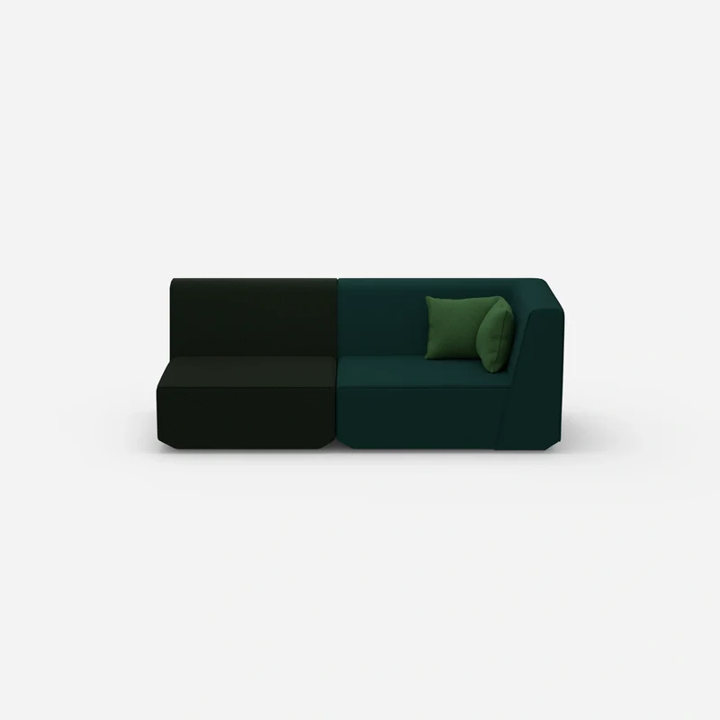 Sofa Zweisitzer grün 180 cm breit