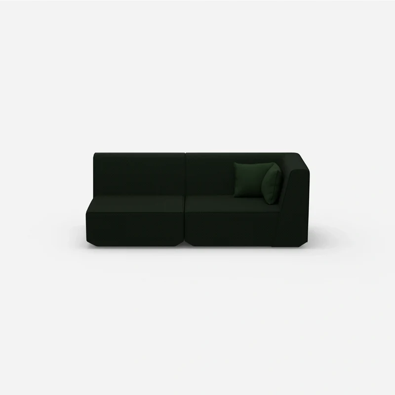 Sofa Zweisitzer grün 180 cm breit