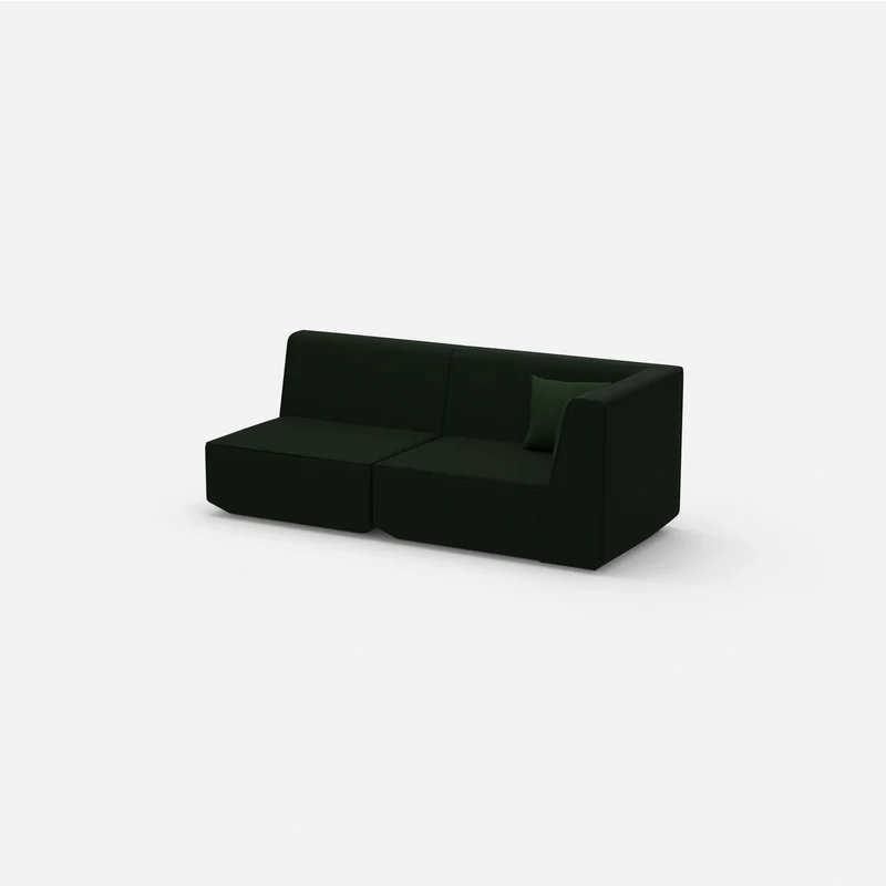 Sofa Zweisitzer grün 180 cm breit
