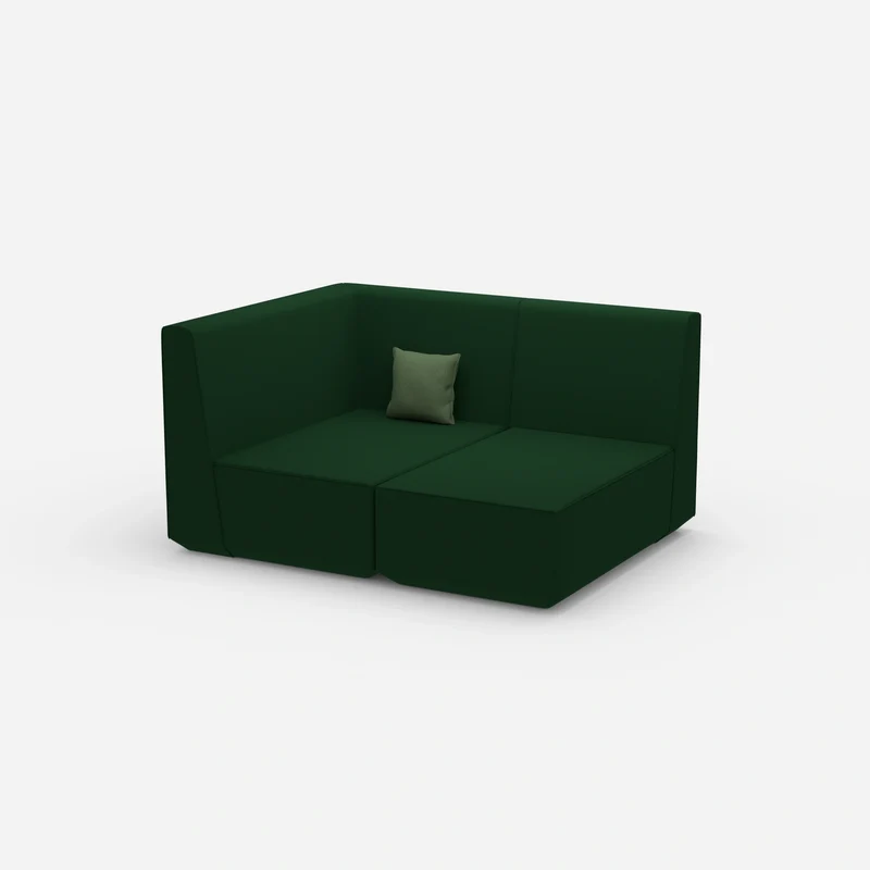 Zweisitzer Modulsofa mit Eckmodul