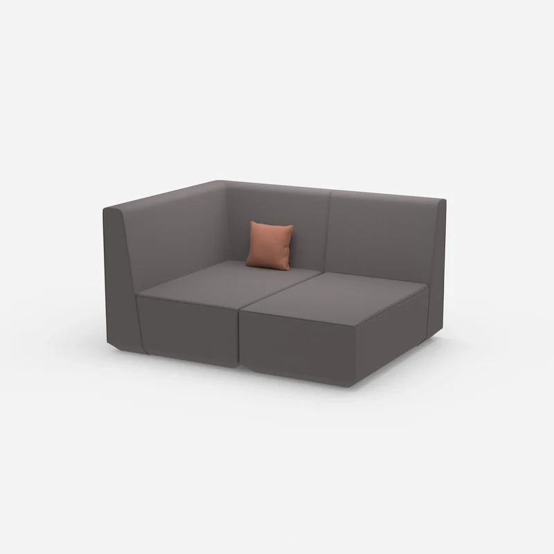 Zweisitzer Modulsofa mit Eckmodul