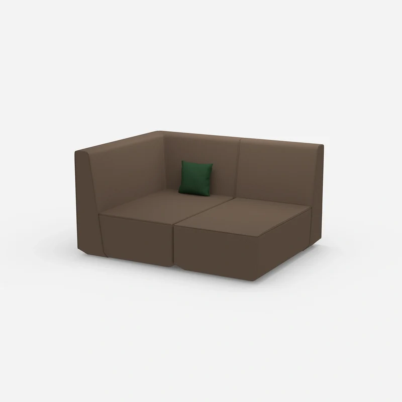 Zweisitzer Modulsofa mit Eckmodul