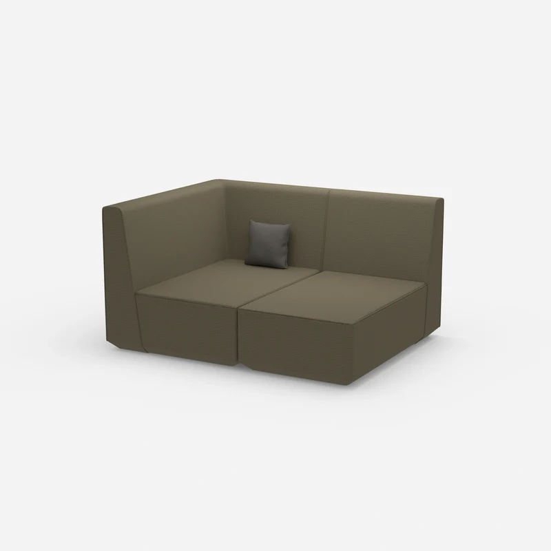 Zweisitzer Modulsofa mit Eckmodul
