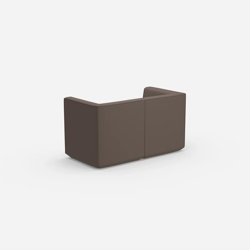 Sofa Zweisitzer braun 160 cm breit