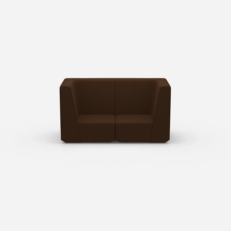 Sofa Zweisitzer braun 160 cm breit