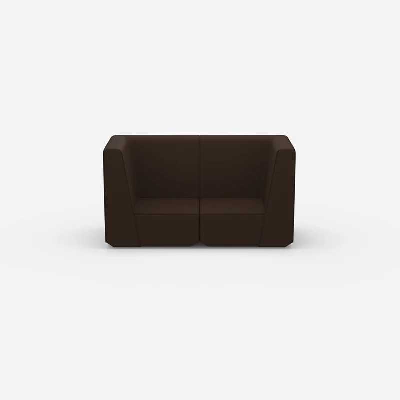 Sofa Zweisitzer braun 160 cm breit