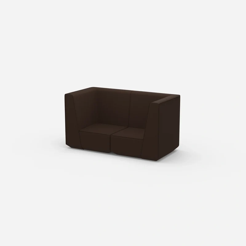 Sofa Zweisitzer braun 160 cm breit