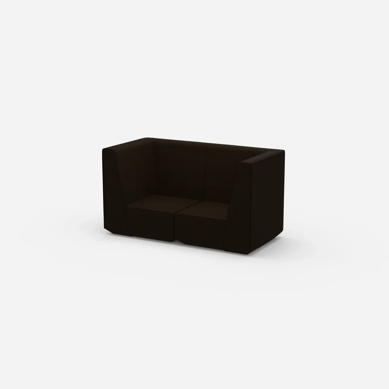 Sofa Zweisitzer braun 160 cm breit